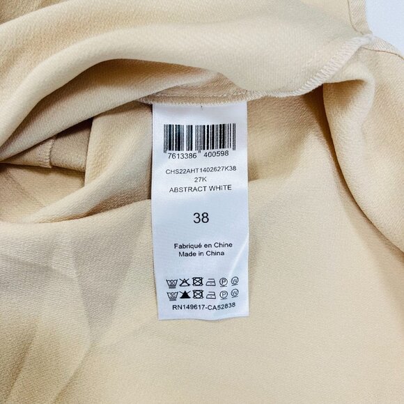 NWOT SEE BY CHLOÉ Tie-Neck Twill Blouse Khaki Size 38/6 Long Sleeves Ruffles - Picture 10 of 13